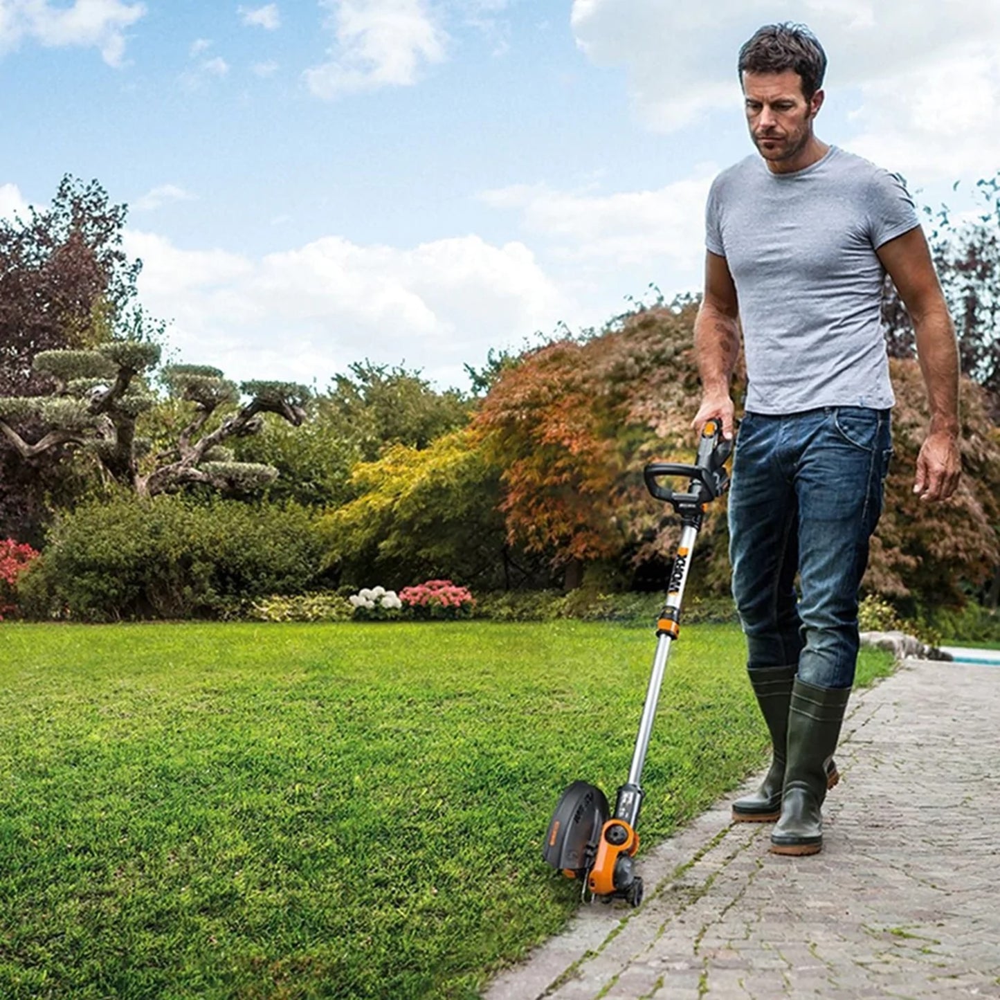 WG169E 20V Cordless Grass Trimmer